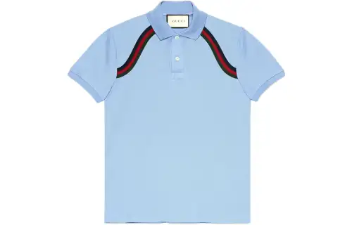 GUCCI Polo Shirt Men's Light Blue
