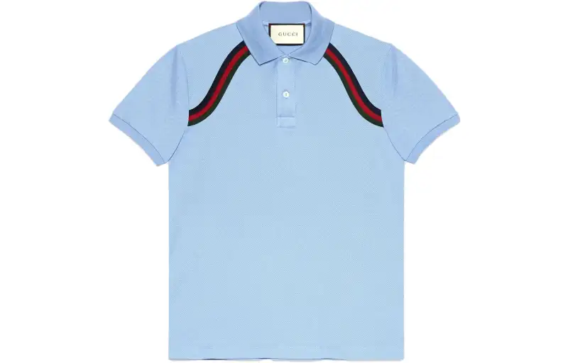 GUCCI Polo Shirt Men's Light Blue