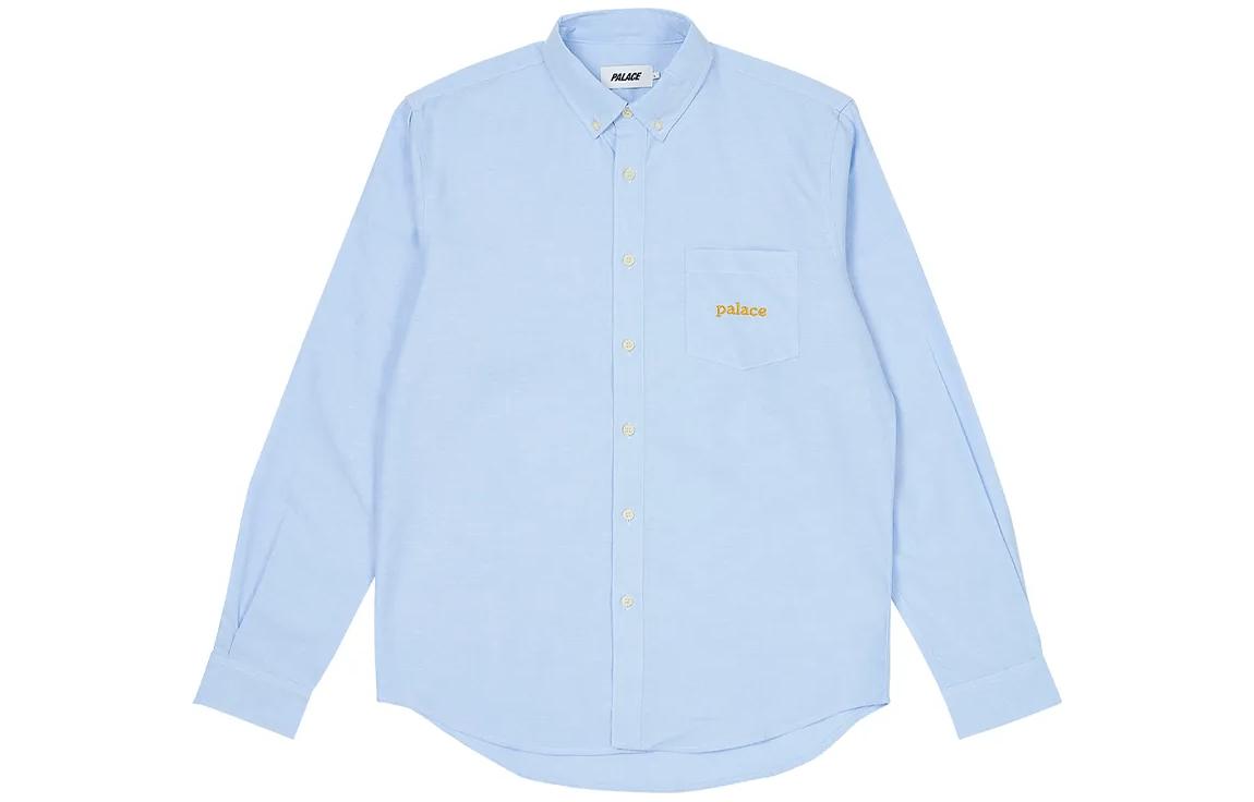 Рубашка Palace 2023 PALACE OXFORD SHIRT LIGHT BLUE Logo (голубая)