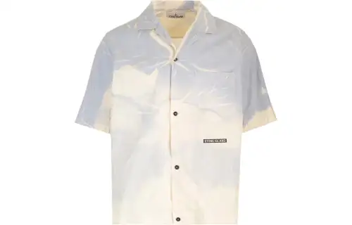 STONE ISLAND Logo Printed Short-Sleeved Shirt