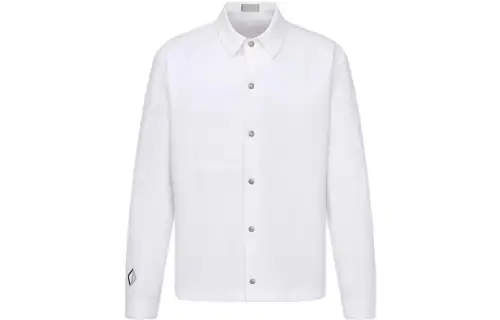 DIOR Shirts Men's White Lapel Moderate Other