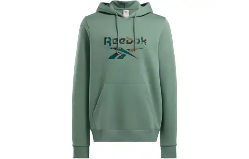 Reebok Sweatshirts Men's Green Hooded Moderate Regular