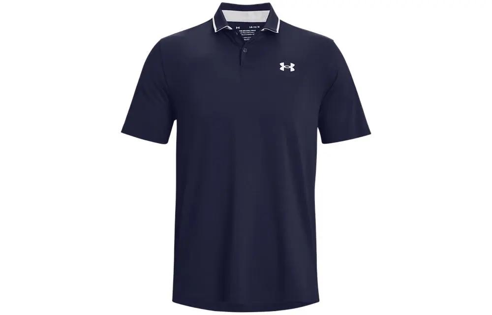Under Armour Polo Shirts Men's Marine Blue Polo Collar Moderate