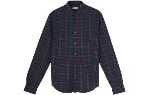 Burberry Shirts Men's Blue Gray Lapel Moderate Other