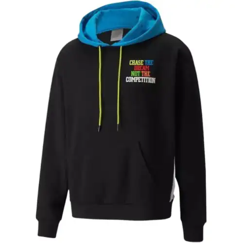 PUMA Sweatshirts Men's Black Hooded Thickened Regular