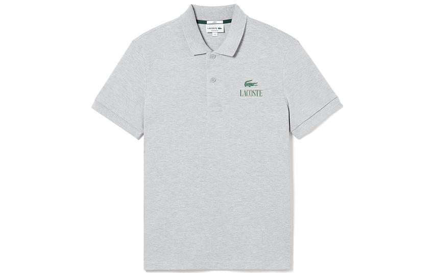 Мужская футболка-поло LACOSTE Logo Polo (серая)