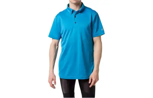ASICS Polo Shirts Men's Blue Polo Collar Moderate Straight Fit