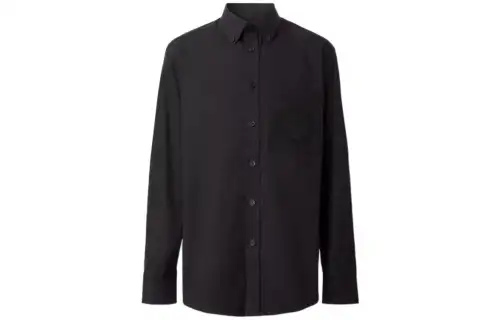 Burberry Logo Embroidered Long Sleeved Shirt