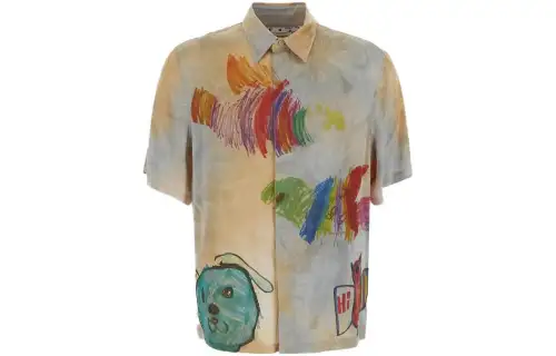 OFF WHITE Cartoon Printed Short Sleeved Shirt
