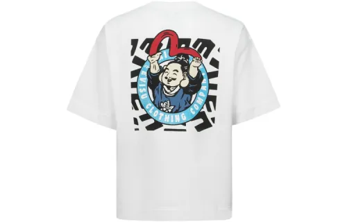 EVISU Sweatshirts Men's White Crew Neck Moderate Regular