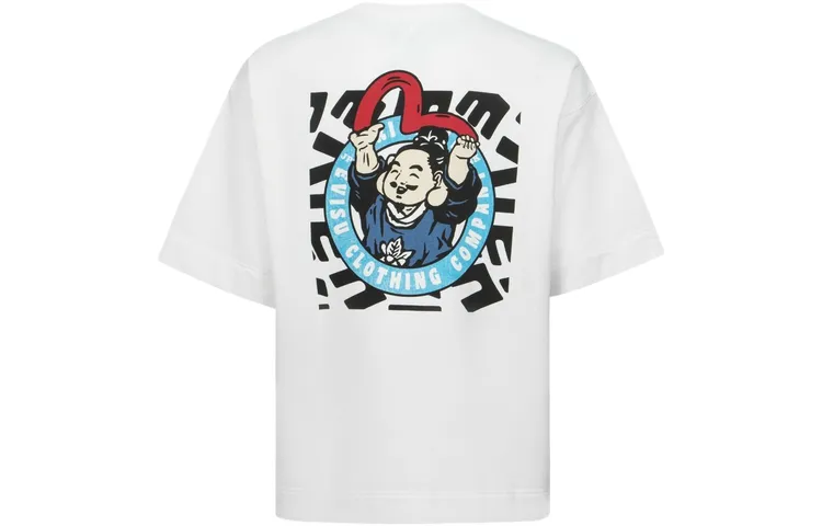EVISU Sweatshirts Men's White Crew Neck Moderate Regular