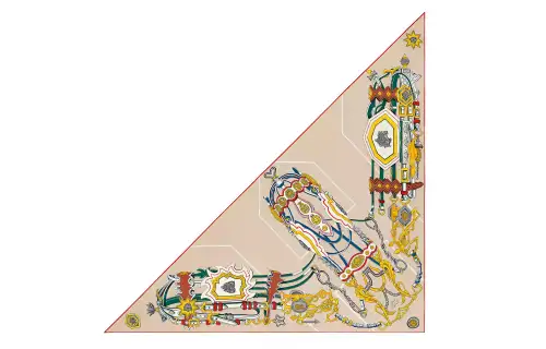 HERMES Knit Scarves Unisex Multicolor