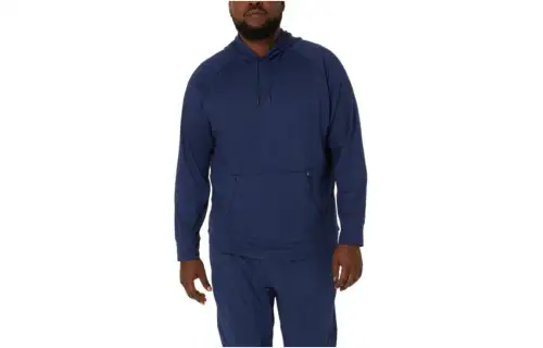 Asics Tech Pull Over Hoodie Sweatshirt Men's Blue