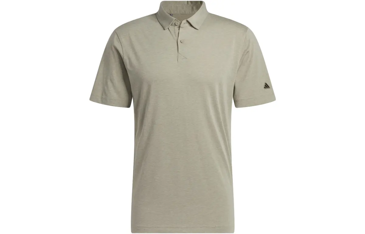 Adidas Polo Shirts Men's Pebble Silver Gray Polo Collar Moderate Straight Fit