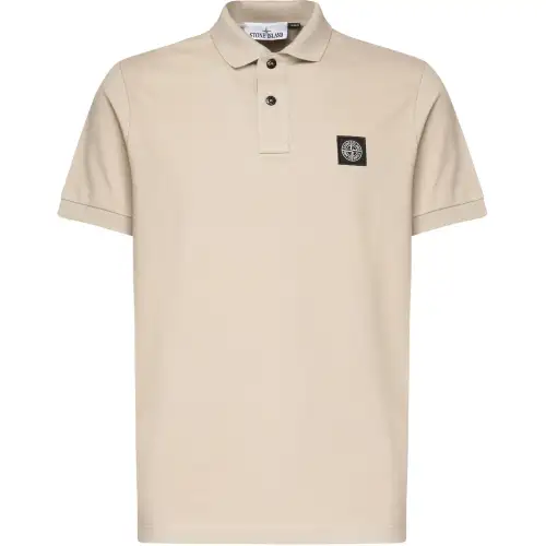 STONE ISLAND Logo Patch Short Sleeved Polo Shirt