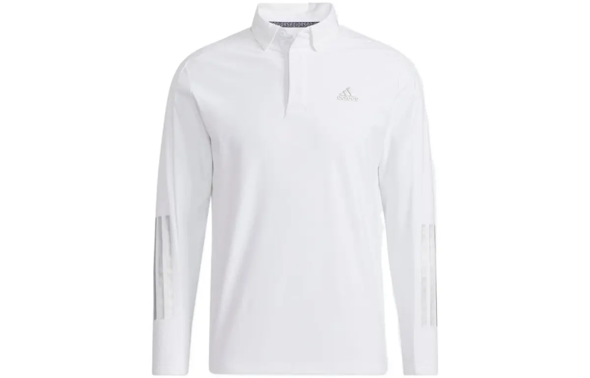 Adidas Polo Shirts Men's White Polo Collar Moderate Straight Fit