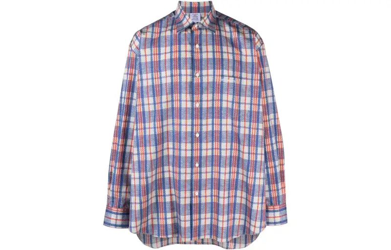 Vetements plaid-checked cotton shirt