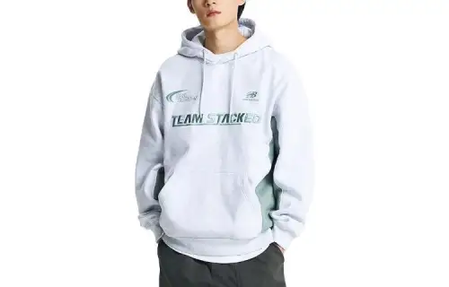 New Balance Sweatshirts Men's Gray Hooded Moderate Regular