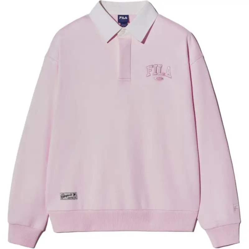 FILA Polo Shirts Unisex Pink Polo Collar Moderate Other