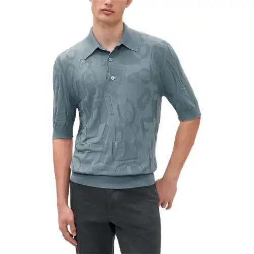 HERMES Polo Shirt Men's Eucalyptus