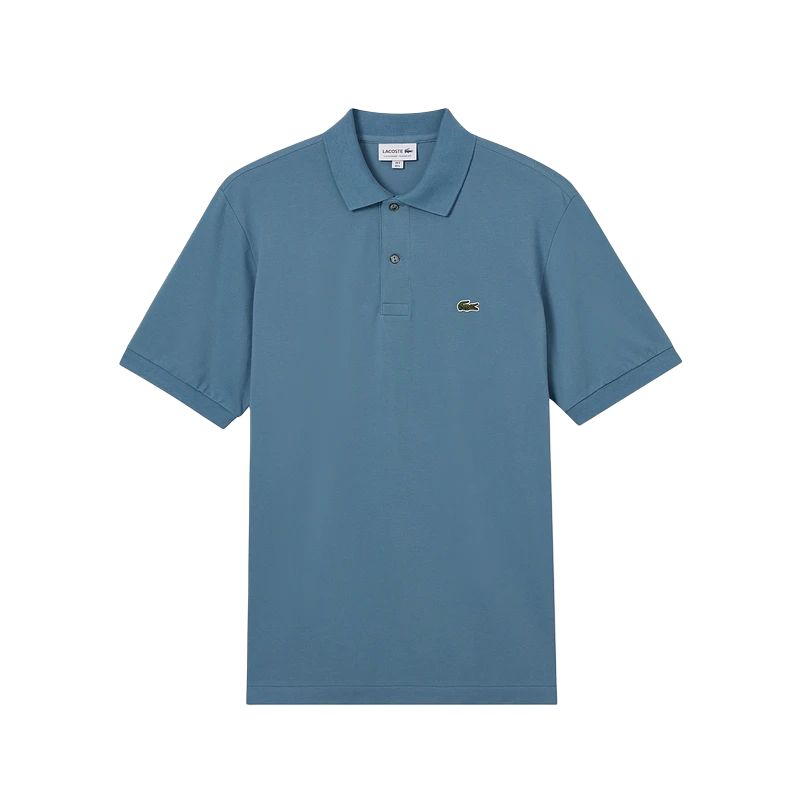 Мужская футболка-поло LACOSTE PH9851-HD9 (сине-серая)