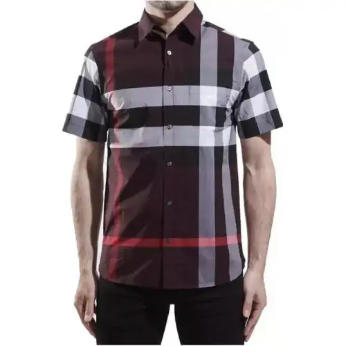 Burberry Shirts Men's Fuchsia Lapel Moderate Other