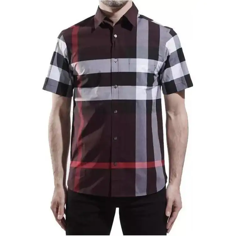 Burberry Shirts Men's Fuchsia Lapel Moderate Other