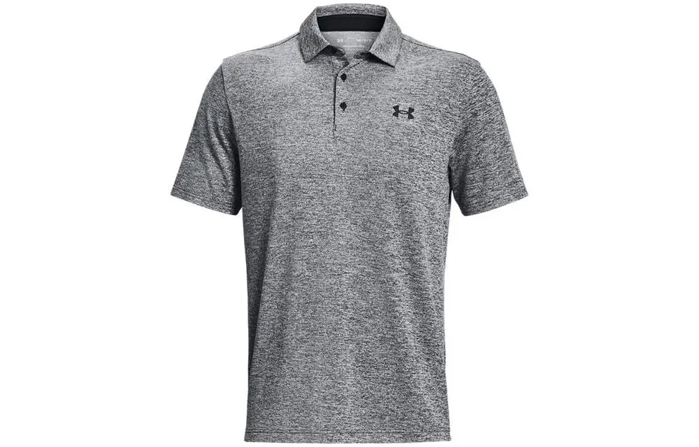 Under Armour Polo Shirts Men's Gray Crew Neck Moderate Straight Fit