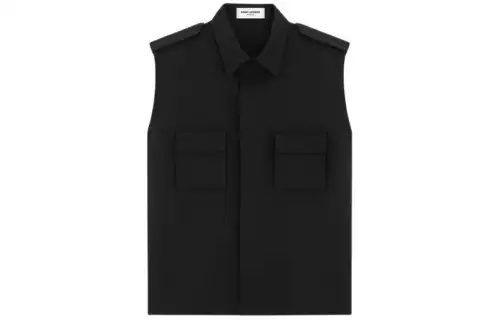 SAINT LAURENT Saharienne Sleeveless Shirt