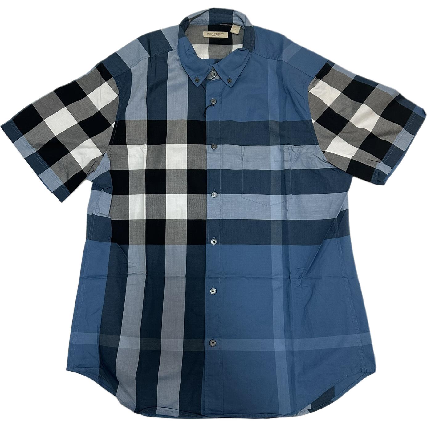 Мужская футболка Burberry С коротким рукавом (синяя)