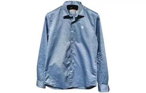 Timberland Shirts Men's Blue Pointed Collar Moderate Other