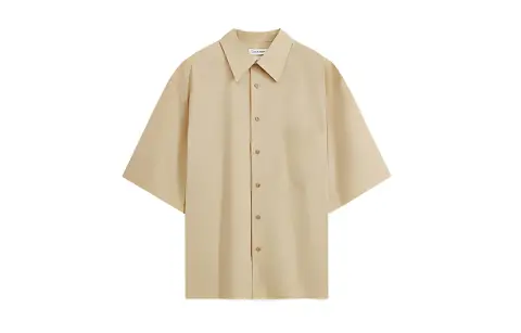 Calvin Klein Shirts Men's Khaki Pointed Collar Moderate Shirt