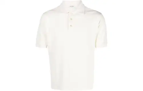 SAINT LAURENT Cassandre Short-Sleeved Polo Shirt