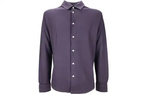 Loro Piana Shirts Men's Purple Lapel Moderate Other