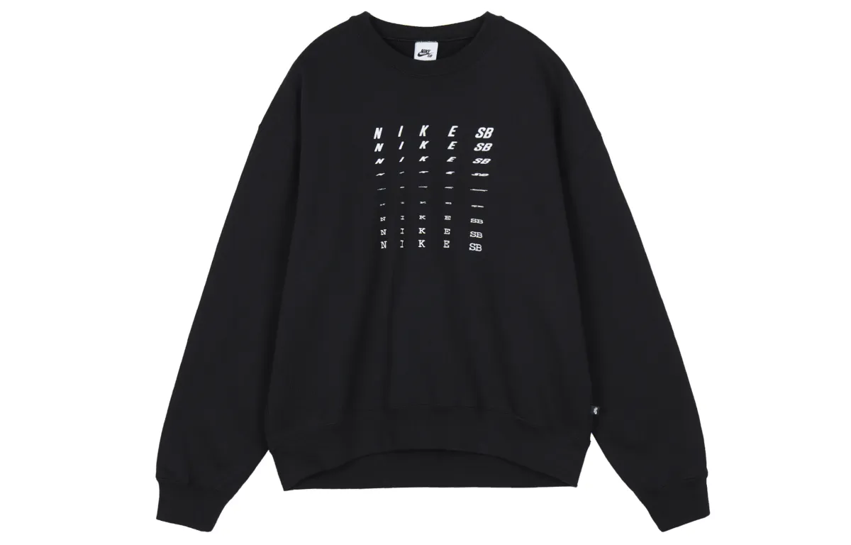 Nike Sweatshirts Unisex Black Crew Neck Thickened Regular