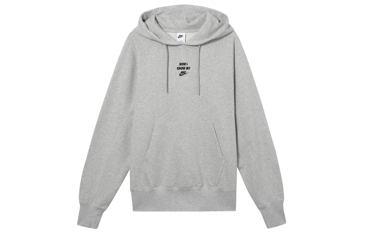 Nike Sweatshirts Unisex Gray Hooded Moderate Regular