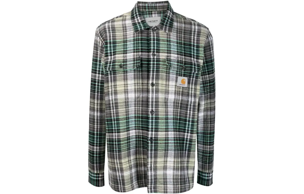 Carhartt WIP Shirts Men's Green Lapel Moderate Shirt