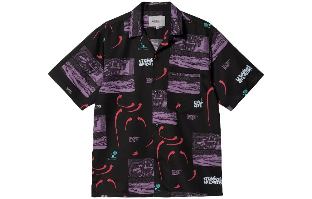Carhartt WIP Shirts Men's Black Lapel Moderate Other
