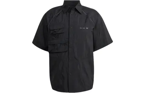Adidas Originals Shirts Men's Black Lapel Moderate Workwear
