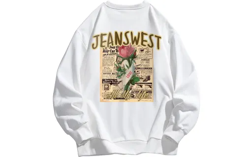 JEANSWEST Sweatshirts Unisex Crew Neck Thickened Regular