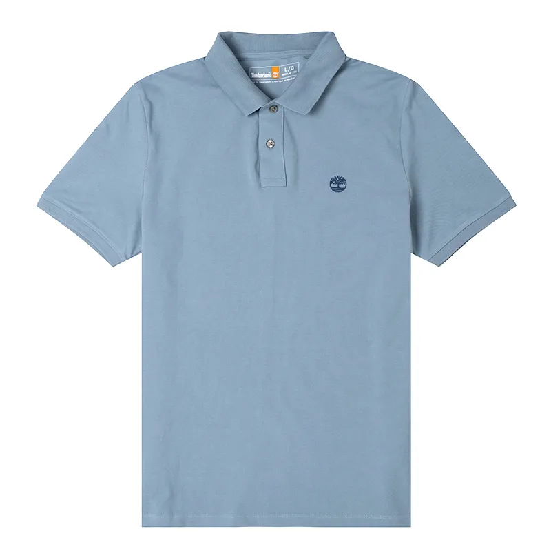 Timberland SS25 Polo Shirt Men's Sky Blue