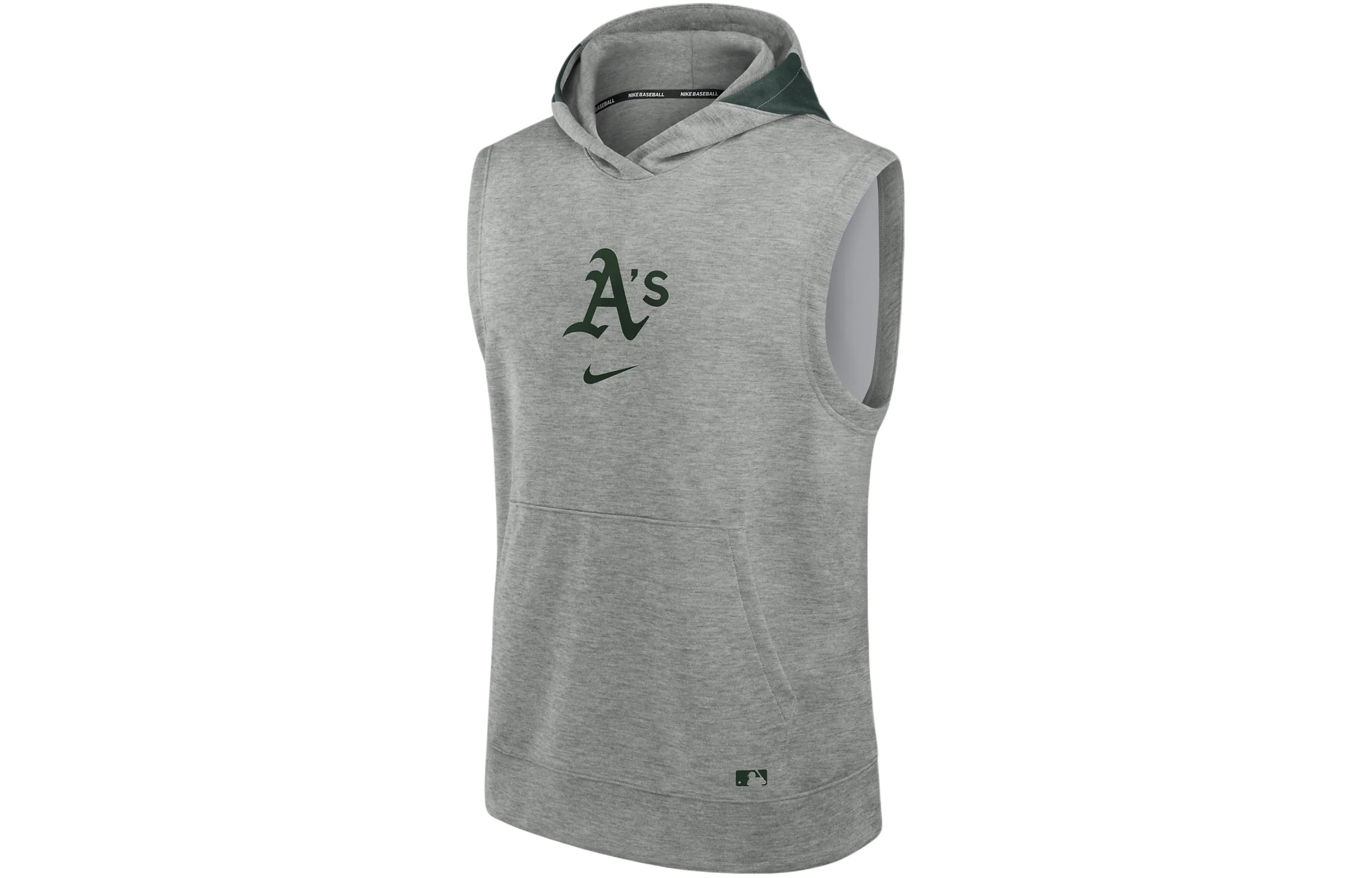 Nike MLB Collaboration Oakland Athletics Authentic Collection Early Work Sweatshirt Men's Gray