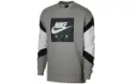 Nike Sweatshirts Men's Gray White Crew Neck Moderate Other
