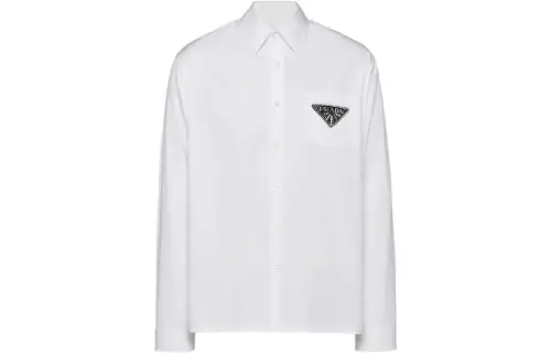 【Previous Season】triangle-logo cotton shirt