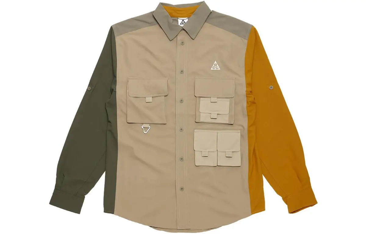 Nike ACG Shirts Men's Coffee Lapel Moderate Shirt