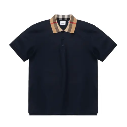 Polo con colletto a quadri