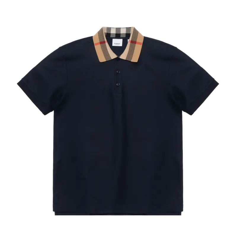 Polo con colletto a quadri