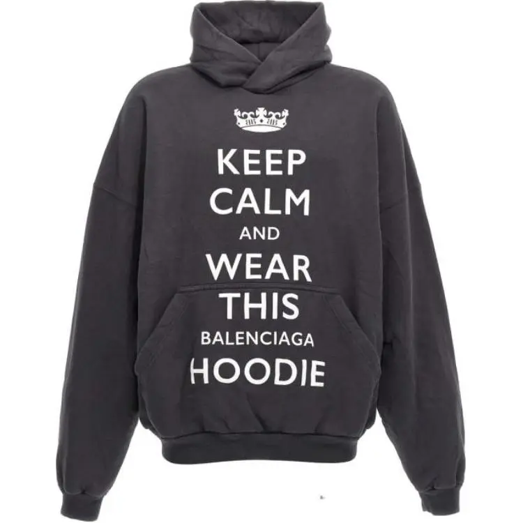 Balenciaga Keep Calm Printed Oversized Hoodie