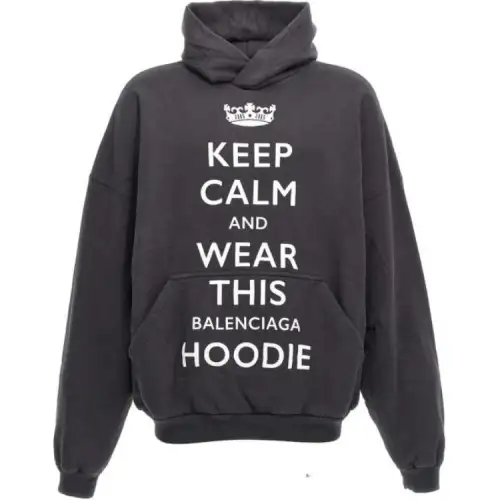 Balenciaga Keep Calm Printed Oversized Hoodie