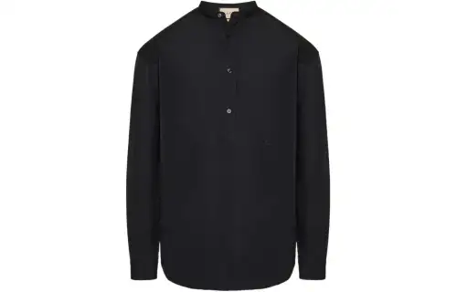 GUCCI Shirts Men's Black Stand Collar Moderate Other